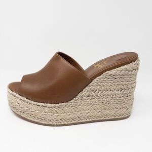 Christian Louboutin Ariella Zeppa Wedge Espadrille Platform Red Soles. Size 42 E